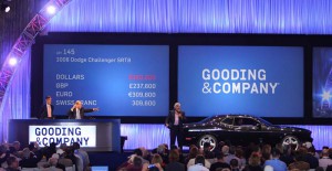 Jay Leno’s 2008 Dodge Challenger SRT8 generated $565,625 in contributions to the USO. Image copyright and courtesy of Gooding & Company. Photo by Jensen Sutta 