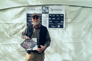 Alan Comfort, winner of Featured Marque Best Pre-War Vintage Motorcycle. Photo: Jeremy Stewart.