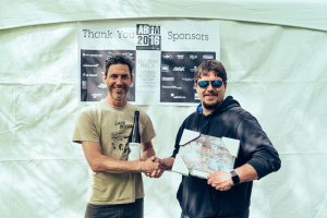 Don MacDonald, owner of Rovalution, presents the Land Rover Spirit Award to Matt Mepham.