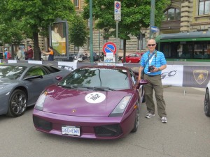 Steve Blake at the 50th anniversary Lamborghini celebration in Milan. 