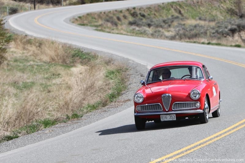 1959 Alfa Romeo Giulietta takes to the road in the Hagerty Spring Thaw Classic.