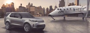 Land Rover Sport Discovery Concept with Virgin Galactic spacecraft.