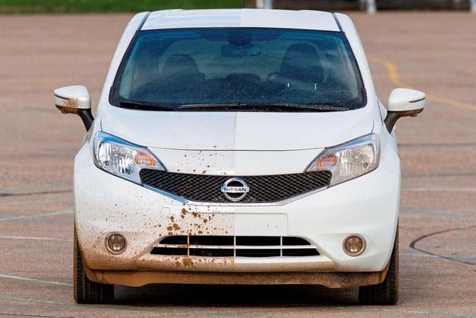 European model Nissan Note is first car to trial paint which could make car washes obsolete.
