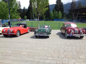 Paul Mascuch’s 1952 Jaguar XK120 open two seater (2nd in class 2015 VBC ABFM), Richard Lester’s TR3A (1st in class 2015 VBC ABFM), and Steve and Susan Blake’s 1955 Jaguar XK140 fixed head coupe (1st in class 2014 VBC ABFM). What a classy lot we were. It's remarkable how similar the lines of the TR3 is to the XK’s, and it is only when you put them side by side that you see how small the TR3 is in comparison.