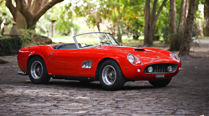 The 1961 Ferrari 250 GT SWB California Spider. Estimated value US$15-$17-million.
Image copyright and courtesy of Gooding & Company. Photo by Mathieu Heurtault.
