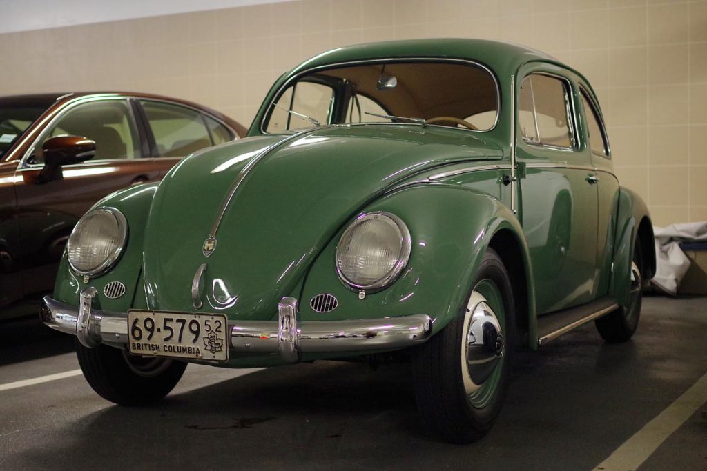 his pristine 1952 Volkswagen "Zwitter" Beetle was one of the first of its kind to be imported into Canada. Photo by Benjamin Yong.