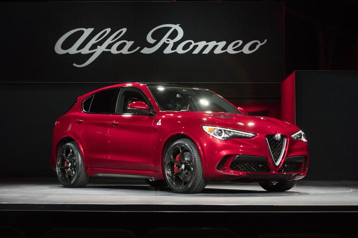 2018 Alfa Romeo Stelvio highlights Alfa Romeo’s performance and motorsport expertise with a Ferrari-derived 505-horsepower engine.