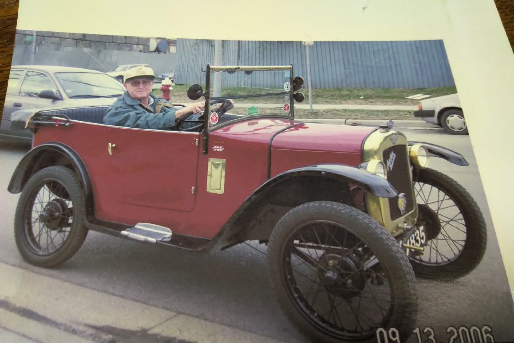 Richard Johns in an Austin Seven.