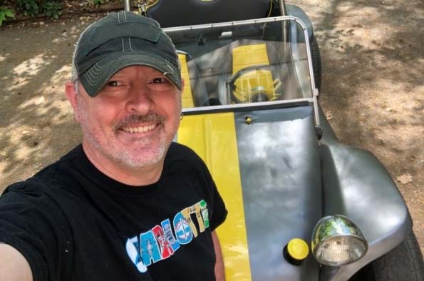 Rob Dibble with his 1969 Volkswagen Dune Buggy.