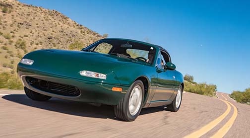 The average condition 2 value of the Miata is $15,400, which is up 7.5% from a year ago.