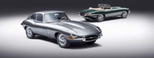 Jaguar Classic's 60th anniversary 3.8 E-type sports cars inspired by the "9600 HP" and "77 RW" examples from the 1961 Geneva launch.